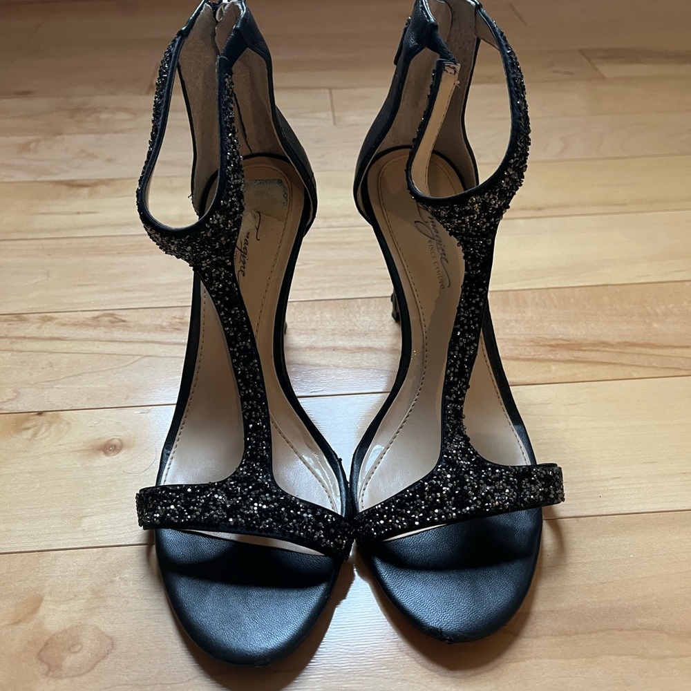 Vince Camuto black strappy heels size 7.5